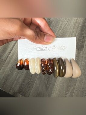 Bohemian vintage-inspired earring set